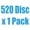 520 Disc - 1 Pack, variant on 400/520 Discs Portable Zipper CD DVD Case Card Holder Storage Carrying Bag Organizer Wallet Closure VCD Sleeves Wallets for Home Car Travel Office Black