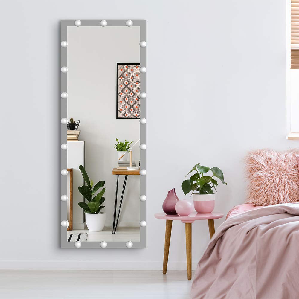 Beautme Full Length Mirrors With Lights, Full Size Vanity Mirror With Lights