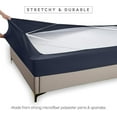 thumbnail image 3 of Elegant Comfort Box Spring Cover - Snug 4 Way Elastic Wrap Around Jersey Knit Alternative for Bed Skirt, Ultra Soft, Wrinkle Free, Twin, Navy Blue, 3 of 7