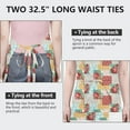 thumbnail image 6 of Pioneer Flower Floral Print Pattern Apron-Garden Aprons for Women with Pockets-Cotton Linen Waterproof Kitchen Cooking Gardening Aprons Adjustable for Kitchen,Cooking,BBQ and Salon 33x27 Inch, 6 of 7
