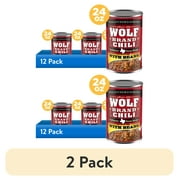 (2 pack) Wolf Brand Chili With Beans, 14g Protein Per Serving, 24 oz. Can