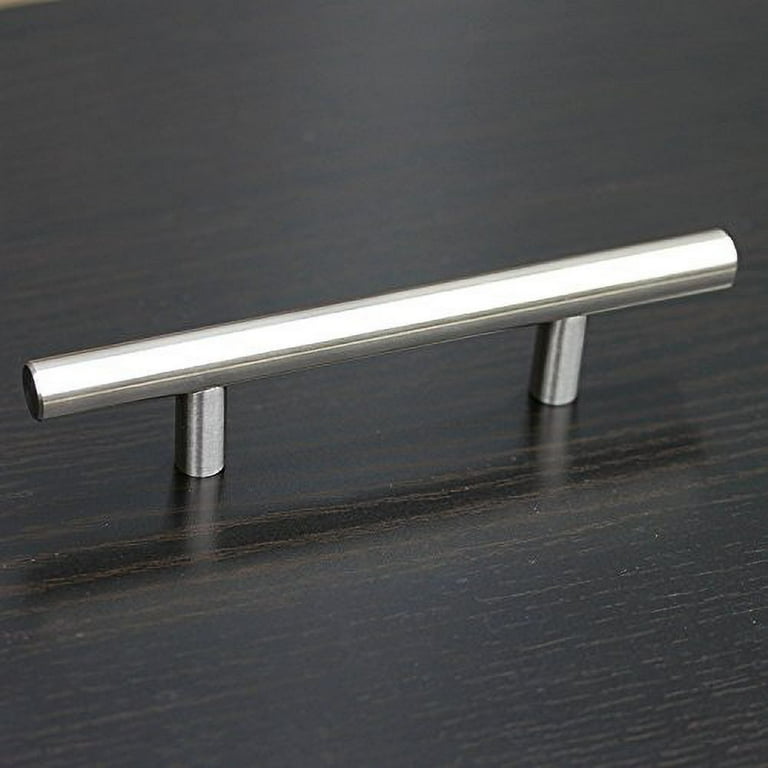Hamilton Bowes Satin Nickel Cabinet Hardware Euro Style Bar Handle Pull - 3 Hamilton Bowes Satin Nickel Cabinet Hardware Euro Style Bar Handle Pull - 3