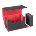 thumbnail image 1 of Caja de baraja de cartas para tarjetas coleccionables, caja de tarjetas plegable organizada, plegable para tarjetas deportivas, caja de almacenamiento rojo, 1 of 8
