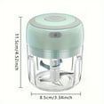 thumbnail image 2 of CNKOO 8.45oz Electric Mini Food Chopper - Portable USB Rechargeable Garlic Cutter with Sharp Blades - Compact Vegetable Processor for Fruit  Meat  Onion  Chili  Celery  and Ginger - Easy, 2 of 7