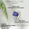 thumbnail image 5 of Blue Sapphire Engagement Rings for Women Sterling Silver Birthstone Rings by Ginger Lyne, 5 of 7