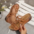 thumbnail image 2 of Sandals For Women Summer Comfortable Casual Fish Mouth Thick-soled Bottom Solid Color Fashion Wedge Summer Style Womens Sandals for Summer, 2 of 9