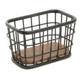 thumbnail image 5 of HUBERT® Black Iron and Brown Mango Wood Display Basket - 10"L x 6"W x 6"H, 5 of 5