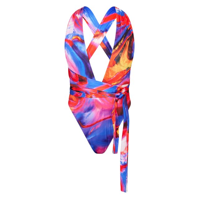 Traje de baño de una pieza para mujer cómodo con almohadilla en el pecho sin aros Impresión digital Bikini OAVQHLG3B Store lin121212