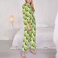 thumbnail image 3 of Pofeuu Corn Cob Print Womens Pajamas Set Long Sleeve Sleepwear Button Down Nightwear Soft Pj Lounge Sets Button Down Pajamas Women-Medium, 3 of 7