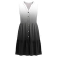 thumbnail image 5 of TaTaai Women's Spring Summer Print Dress V-Neck Sleeveless Button Front Solid Color Loose Casual Midi Long Dress for Daily Home Beach Wear Gift, 5 of 7