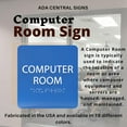 thumbnail image 6 of ADA CENTRAL SIGNS - 6" X6" Computer Room Sign - ADA Compliant Tactile Graphics Grade 2 Braille Text Acrylic Door Wall Sign - Server Data Center, IT Equipment Management, Networking software Room Sign, 6 of 7