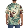thumbnail image 3 of Sigee Forest squirrel surreal for Men's Casual Short Sleeve Button Down Shirts Men's Shirts Summer-Large, 3 of 5