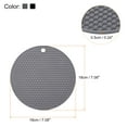 thumbnail image 2 of Uxcell 4pcs Silicone Mat for Hot Pots and Pads, Hot Pot Holders, Heat Resistant Counter Mats-Dark Grey+Black, 2 of 5