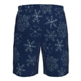 thumbnail image 6 of Naloa Snowflake Dark Blue Men's Beach Shorts, Surfing shorts, Swim trunks, Quick Dry Swim Trunks for Surfing Beach Fun - Large, 6 of 9