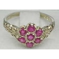 thumbnail image 4 of LBG 925 Sterling Silver Natural Ruby Womens Promise Ring - Size 9.5, 4 of 5