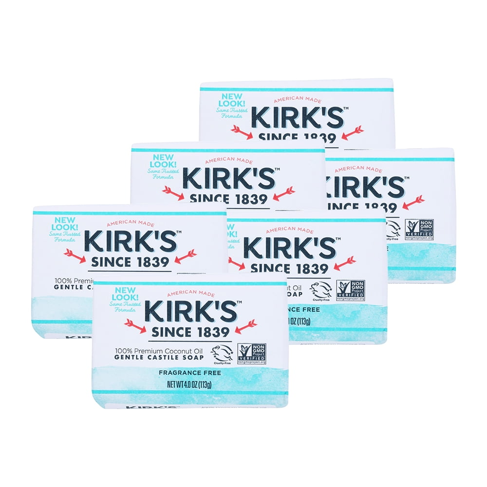 Kirk’s Castile Fragrance Free Vegan Bar Soap with Premium Coconut Oil 4