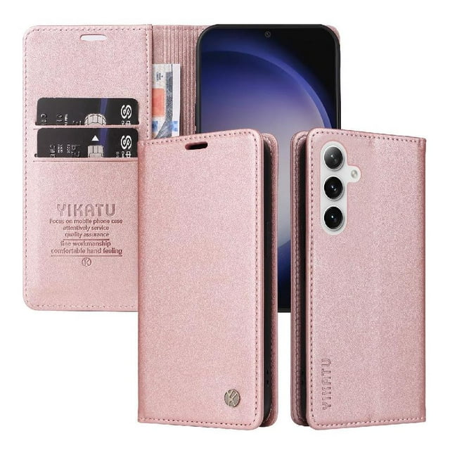 Funda para Samsung Galaxy S24 Plus Estuche de Cuero PU Tipo Cartera con Ranuras para Tarjetas y Cierre Magnético