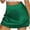 Green, variant on Mgmyaa Women's Mini A-line Skirt Half Length Skirt High Waisted Zipper Satin Face with Inner Lining Mini Skirt