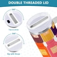 thumbnail image 3 of Yayeee 30oz Stainless Steel Tumbler with Straw and Handle Double-Wall Insulated Travel Water Bottle, Colorful Jars, 3 of 8