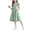 Army Green, variant on Girl's Summer Dresses Ruffle Sleeve Tiered Swing Midi Casual Sundress with Pockets 4-14 Years