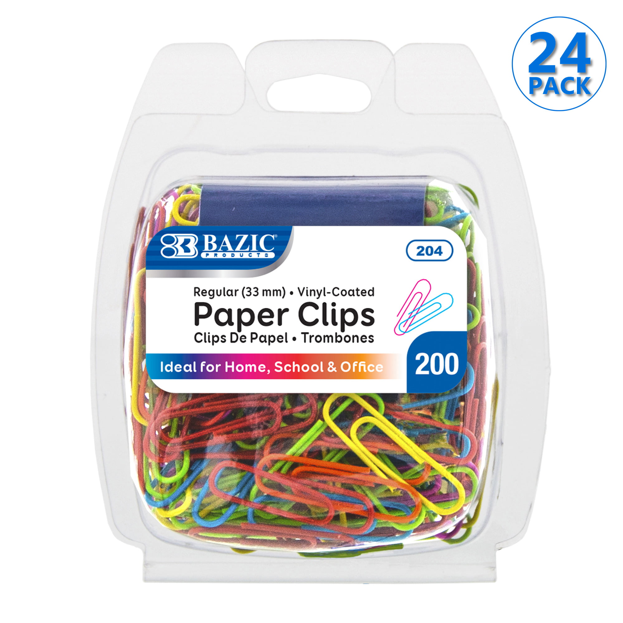 Tear Proof Paper Clips Silver Steel Metal Medium 33mm Size Flat Packed 