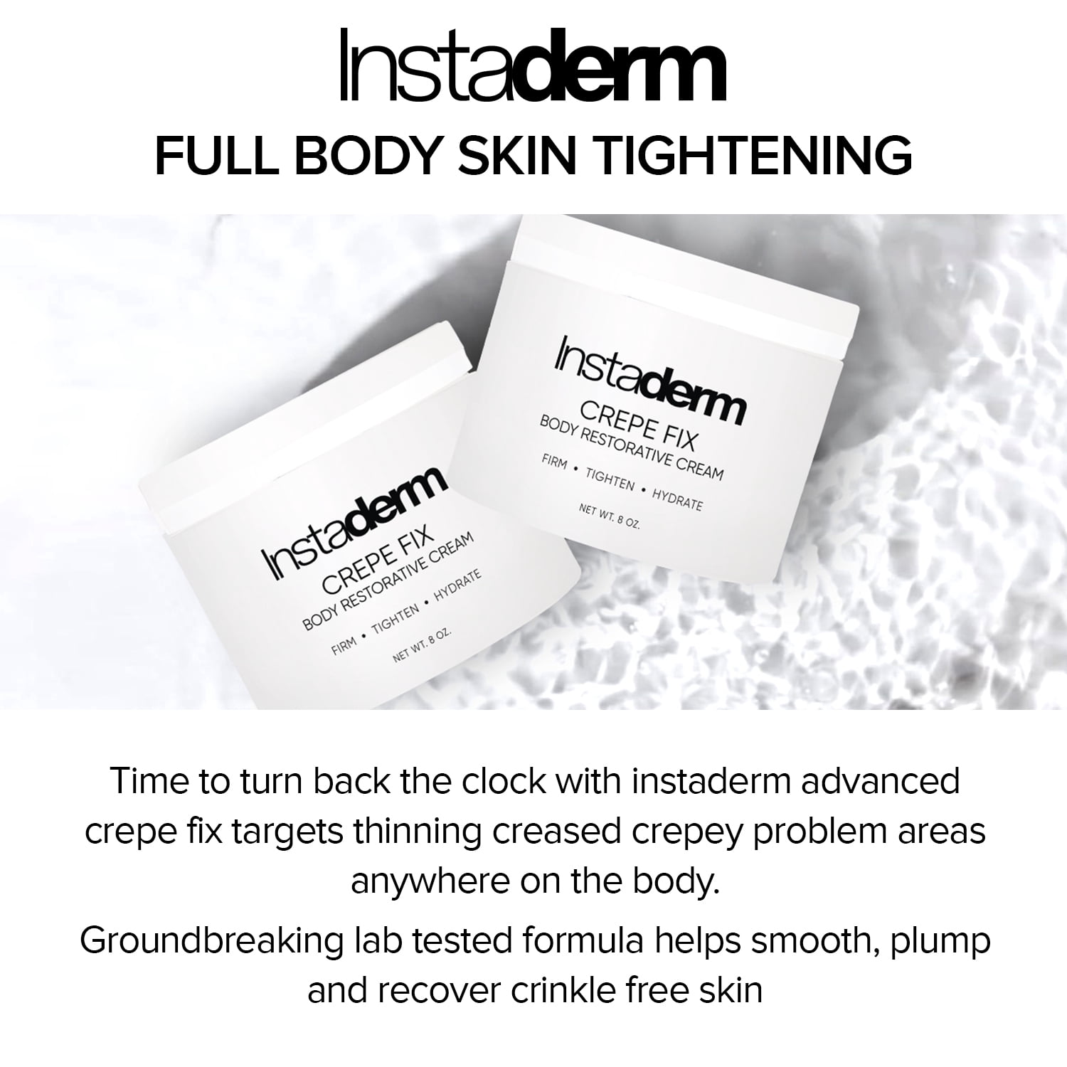 Crepe Fix Body Restorative Cream – Anti-Aging Wrinkle Cream, Support Skins Natural Elastin & Collagen Production to Restore, Lift, Tighten, Hydrate & Smooth Thinning Aged Crepey Skin. 8OZ