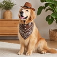 thumbnail image 2 of Pet Cowboy Costume, Halloween Costumes for Dogs Cats with Hat and Bandana, Western Themed Pet Outfit for Holiday Party Cosplay and Photo Shoots (FlagA), 2 of 7