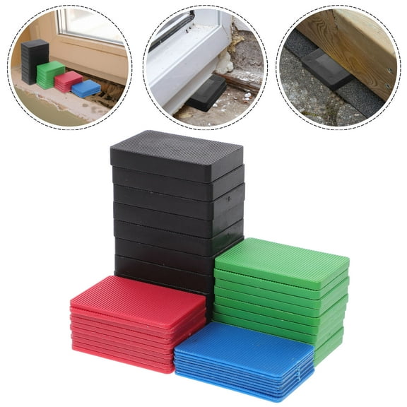 BESTOYARD 40Pcs Plastic Structural Shims with Strong Load Support for Door Window and Tile Leveling