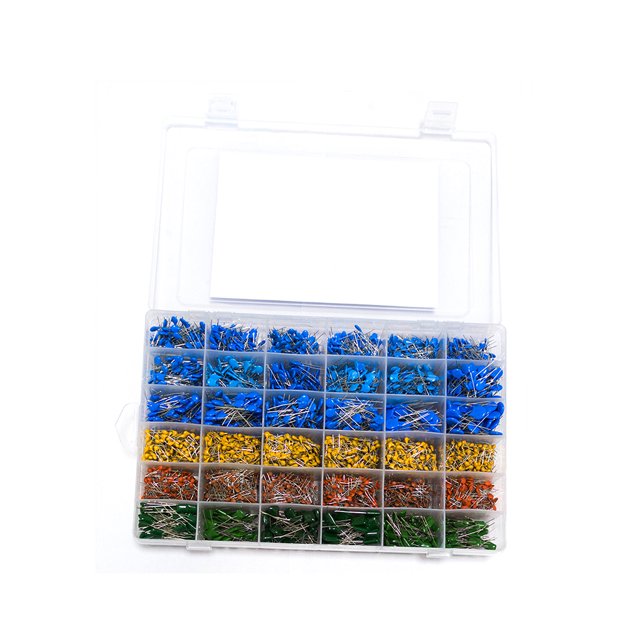 Injueey Kit de virolas de cable de crimpado de 5590 Uds., terminales de cable, mangas tubulares, alicates de crimpado, terminador aislado, condensador de Electrónica