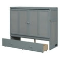 thumbnail image 5 of Aukfa Full Size Murphy Bed with Charging Station, Cabinet Bed with Storage Drawers for Home/Office/Small Room, Full Foldable Platform Bed, Gray, 5 of 8