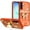 Cosmic Orange, variant on For Samsung A17 5G Case 3D Butterfly Bling Charm Stand Cover + Tempered Glass