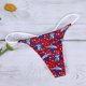 thumbnail image 4 of Gibobby Ropa interior termica Bragas con estampado de mujer, Tanga, colores opcionales, lencería Sexy, Tanga, calzoncillos con espalda en T, bragas cómodas suaves de tiro bajo(Rojo， S), 4 of 5