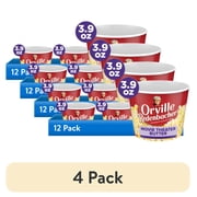 (4 pack) Orville Redenbacher's Movie Theater Butter Popcorn Tub, Movie Night Supplies, 3.9 oz.