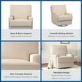 thumbnail image 3 of Baby Relax Rylan 4-in-1 Swivel Glider Rocker Recliner Chair, Beige Velvet, 3 of 9