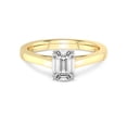 thumbnail image 3 of 2 Carat IGI Certified Emerald Shape Lab Grown Diamond Engagement Ring | 14K Yellow Gold | Shye Petal Solitaire Lab Diamond Ring | FG-VS1-VS2 Quality Friendly Diamonds, 3 of 4