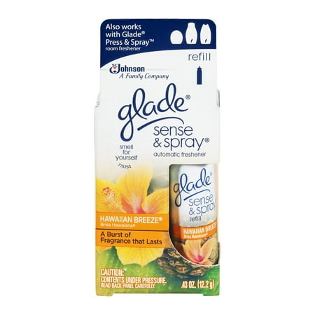 glade sense spray freshener refill breeze hawaiian oz automatic