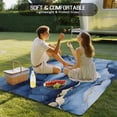 thumbnail image 4 of Outdoor Rug 5x8 ft Navy Blue and Gold Marble Texture Waterproof Outdoor Patio Rug Mat Non Slip Outside Area Rugs Carpet for RV,Camping,Porch,Deck,Pool,Balconybackyard,Abstract Lines, 4 of 9