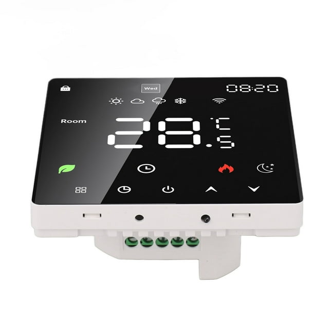 Thermostat Intelligent, Contrôleur de Température Numérique avec Écran Tactile Couleur LCD, Thermostat de Chauffage Électrique pour Maison, Hôtel, Bureau