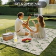 thumbnail image 4 of Summer Botanical Outdoor Rug for Patio/Deck/Porch, Non-Slip Large Area Rug 6 x 9 Ft, Green Spring Floral Birds Rustic Indoor Outdoor Rugs Washable Area Rugs, Reversible Camping Rug Carpet Runner, 4 of 8