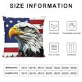 thumbnail image 5 of Orinice Bald Eagle American Flag Stars and Stripes Graphic Decorative Cushion Throw Pillow Cover for Home Couch Living Room Sofa, Zipper Closure, Summer Throw Pillow Cover 1PC 24x24in, 5 of 5