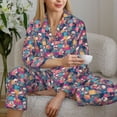 thumbnail image 6 of Naloa Skull flower leaf Plaid Pajamas for Women Set, Womens Pajama Sets, Lounge Sets for Women, 2pjs for Women-Large, 6 of 7