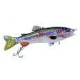 thumbnail image 6 of Fishing Lure Bait Swimbait Crankbait for Bass Muskie Pike Sunfish Lifelike Fish Minow Fishhook 2 Segment Trout 5inch, 6 of 10