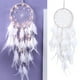 thumbnail image 4 of Atrapasueños hecho a mano con plumas blancas, decoración ligera para colgar en Con luz, 4 of 8