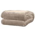 thumbnail image 5 of Great Bay Home Velvet Plush Fleece Reversible Sherpa Warm and Cozy Bed Blanket  (Full / Queen, Camel), 5 of 6