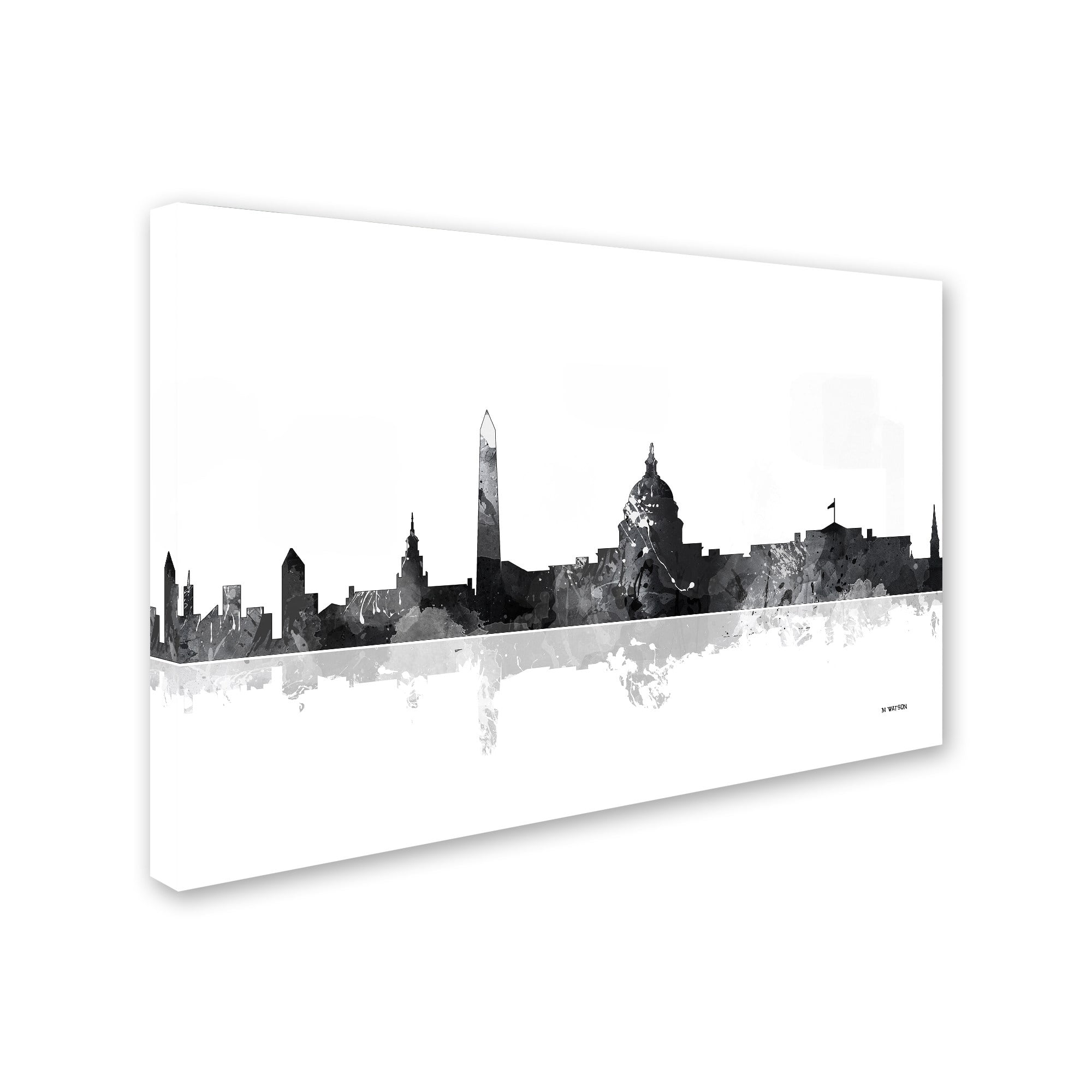 Trademark Fine Art "Washington DC Skyline BG-1" Canvas Art by Marlene Watson