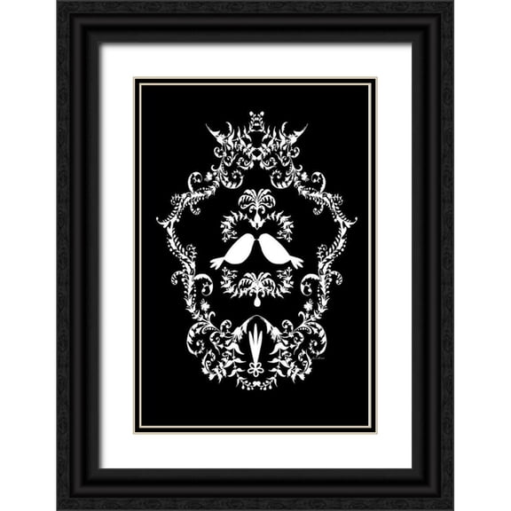 Murdock, Ramona 17x24 Black Ornate Wood Framed with Double Matting Museum Art Print Titled - Tweet Tweet