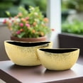 thumbnail image 4 of Quivelle Geometric Oval Planter Set (Set of 2), 4 of 6