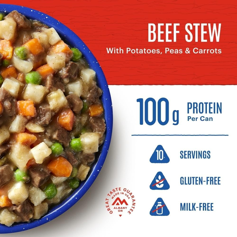 (6 Cans Pack) Mountain House Beef Stew #10 Can Freeze Dried Emergency Camping Food ✅