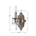 thumbnail image 3 of 5021-VB-CL-MWP Crystorama Lighting Sutton - One Light Wall Sconce in Traditional and Contemporary Style - 6.25 Inches Wide by 10 Inches High-Venetian, 3 of 3