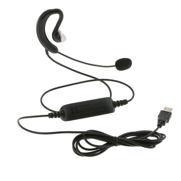 Centro De Llamadas Auriculares Monoaurales Para Teléfono De Oficina + Cable En Espiral Conector USB Para Avaya Sunnimix Auriculares del teléfono del centro de llamadas